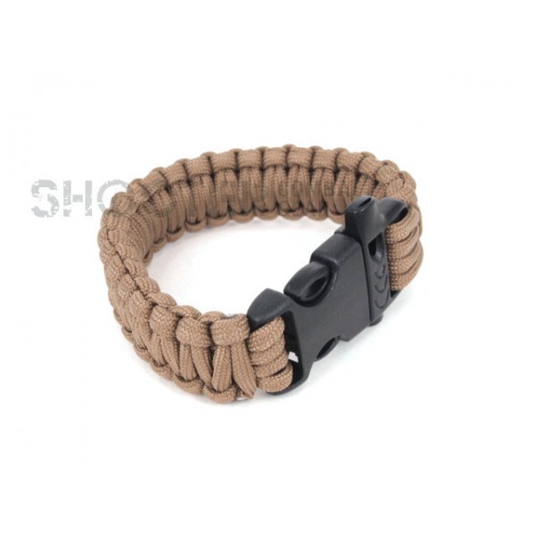 SCG SPEC Bracelet with whistle (Tan)