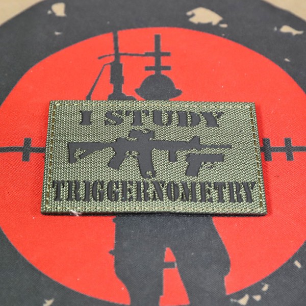 SCG "I Study Triggernometry" Laser cut Patch (OD)