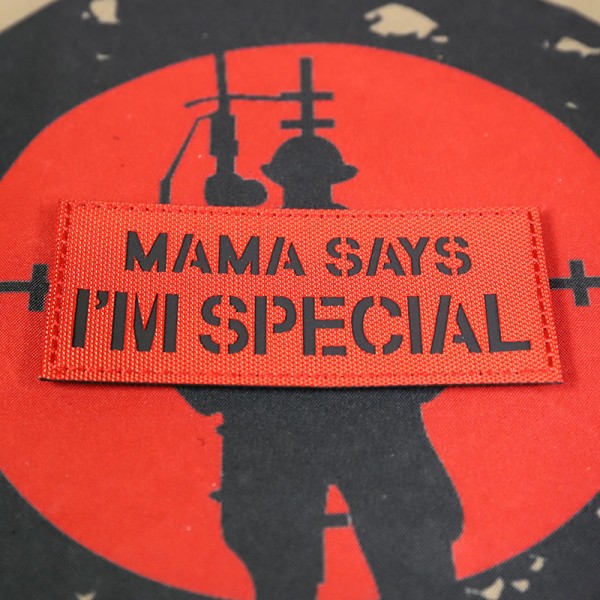SCG "MAMA Says I'm Special" Laser cut Patch (Red)