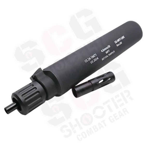 AIRSOFT ARTISAN MP7 QD Silencer FOR MARUI , WE-tech MP7 (BLACK)