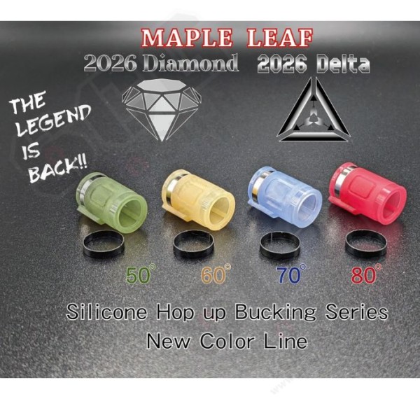 Maple Leaf Diamond SILICONE Hop-Up Bucking Rubber  For Marui TM / WE / KJW GBB & VSR -2026 version