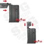 Angry Gun ENHANCED POLYCARBONATE MAGAZINE LIP FOR MARUI MWS GBB / EMG LANCER L5AWM V2 MWS MAGAZINE