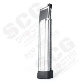 TTI AIRSOFT 50Rds CNC Aluminum Lightweight Hi-Capa Gas Airsoft Magazine (Silver)