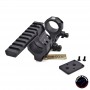 AIRSOFT ARTISAN BO STYLE 1.7" HEIGTH 30MM MODULAR MOUNT WITH ONE ACCESSORY RING CAP ( BLACK