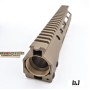 BJTAC 7075 CNC Receiver (SUPER DUTY) w/ 9.3 inch MK16 Rail Set For Marui MWS M4 GBB 