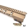 BJTAC 7075 CNC Receiver (SUPER DUTY) w/ 13.5 inch MK16 Rail Set For Marui MWS M4 GBB (BK)