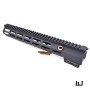 BJTAC 7075 CNC Receiver (SUPER DUTY) w/ 13.5 inch MK16 Rail Set For Marui MWS M4 GBB 