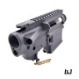 BJTAC 7075 CNC Receiver (SUPER DUTY) w/ 9.3 inch MK16 Rail Set For Marui MWS M4 GBB (BK)