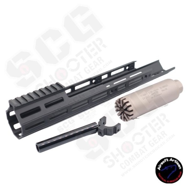 AIRSOFT ARTISAN Long Mlok Handguard For WE / VFC  SCAR GBB & AEG series  -Black