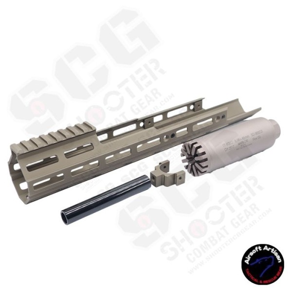 AIRSOFT ARTISAN Long Mlok Handguard For Marui SCAR series / Gun Modify SCAR L -DDC