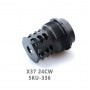 5KU Steel X37 AK Muzzle Brake with Blast Shield (24CCW)