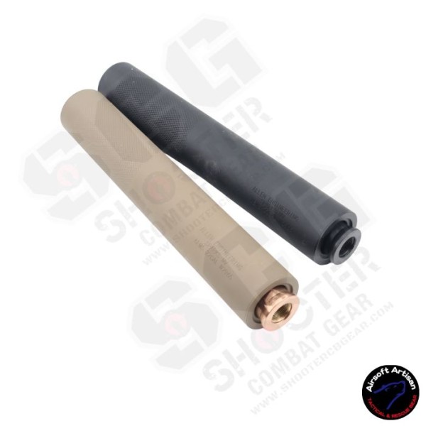 AIRSOFT ARTISAN QD Airsoft Barrel Extension with OTB Flash Hider (BLACK / DARK EARTH)