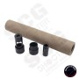 AIRSOFT ARTISAN QD Airsoft Barrel Extension with SPR Brake and Collar (BLACK / DARK EARTH)