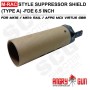 ANGRY GUN M-RAC STYLE SUPPRSSOR SHIELD (TYPE A ) - CERAKOTE FDE 6.5 INCH