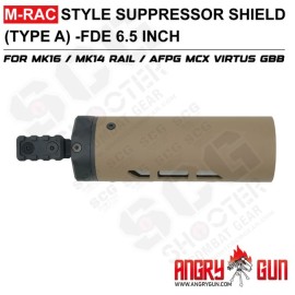ANGRY GUN M-RAC STYLE SUPPRSSOR SHIELD (TYPE A ) - CERAKOTE FDE 6.5 INCH