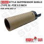 ANGRY GUN M-RAC STYLE SUPPRSSOR SHIELD (TYPE B ) - CERAKOTE FDE 6.5 INCH