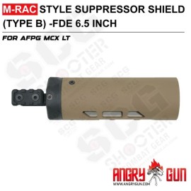 ANGRY GUN M-RAC STYLE SUPPRSSOR SHIELD (TYPE B ) - CERAKOTE FDE 6.5 INCH