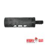 ANGRY GUN M-RAC STYLE SUPPRSSOR SHIELD (TYPE B & C) - BLACK CARBON 6.5 INCH