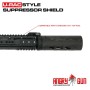 ANGRY GUN U-RAC STYLE SUPPRESSOR SHIELD - BLACK CARBON 6.5 INCH