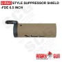 ANGRY GUN U-RAC STYLE SUPPRESSOR SHIELD - CERAKOTE FDE CARBON 6.5 INCH