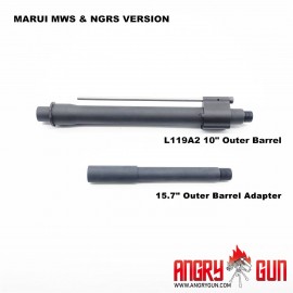 Angry Gun L119A2 10" & 15.7" Outer Barrel Set For Marui Next Gen EBB Series