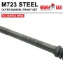 ANGRY GUN STEEL OUTER BARREL FRONT SET FOR MARUI M723 MWS GBB