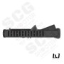 BJTAC CNC 7075 RECEIVER For Marui MWS AR/ M4 GBB Airsoft (Col-t) (BK)