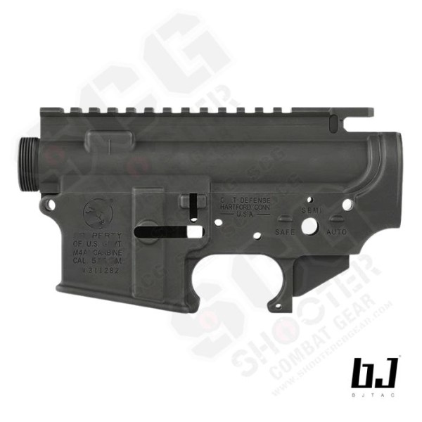 BJTAC CNC 7075 RECEIVER For Marui MWS AR/ M4 GBB Airsoft (Col-t) (BK)