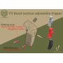 TTI Airsoft Tactical Adjustable Trigger for G-Series GBB Pistol (BK)