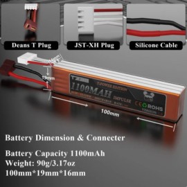 T238 Ultra Performance Airsoft lipo Battery- 11.1V 1100MAH