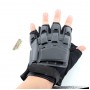 CHINESE MADE tactical half fingers gloves with plastic pad (BK)
