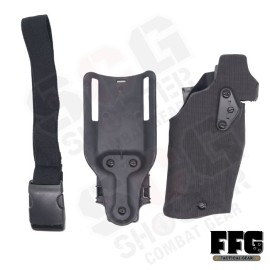 FFG 6354DO Holster for G17 18 with QL Mount and Thigh Strap ( BK )