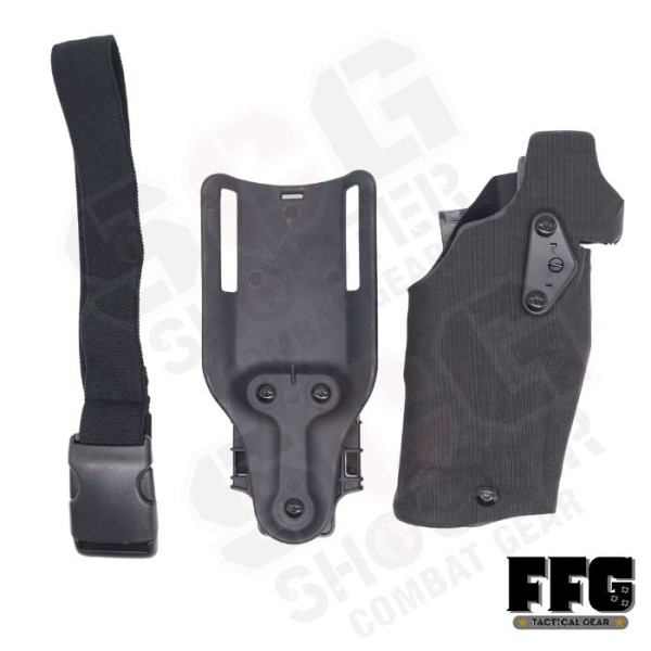 FFG 6354DO Holster for G17 18 with QL Mount and Thigh Strap ( BK )