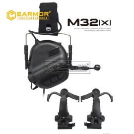 EARMOR M32X MOD4 Tactical Electronic Hearing Protection ARC Headset (BK)
