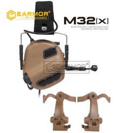EARMOR M32X MOD4 Tactical Electronic Hearing Protection ARC Headset (CB)