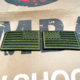 SCG Hook & Loop Fasteners Patches "USA Flag Set-OD"