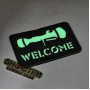 SCG Laser cut Patch glow in the dark " WELCOME"