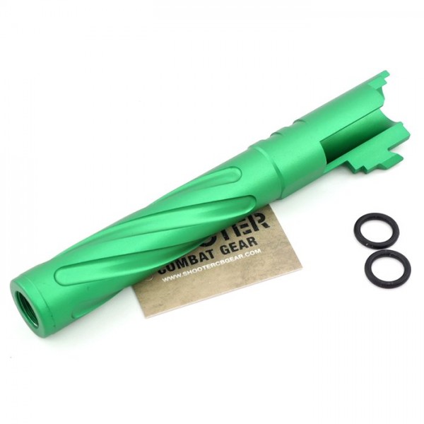 5KU Tornado 5 Inch Aluminum Outer Barrel For TM Hi-Capa (Green) (M11 CW)