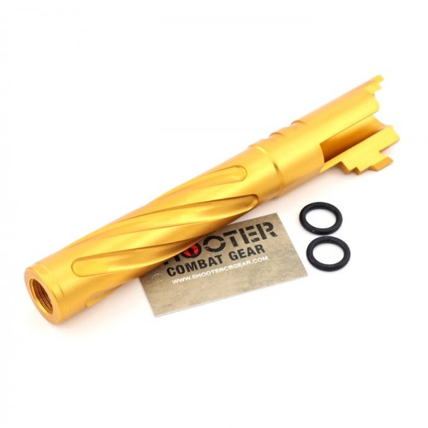 5KU Tornado 5 Inch Aluminum Outer Barrel For TM Hi-Capa (Gold) (M11 CW)