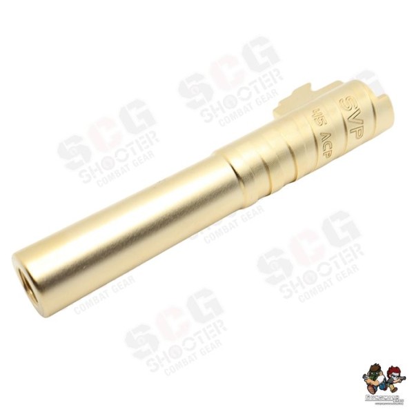 Gunsmith Bros SVP SV Style Stainless Steel Outer Barrel For TM Hi-Capa 4.3 GBBP Airsoft Series (Gold)