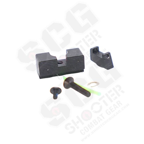 PRO ARMS TTI Style Fiber Optics Steel Sight Set for UMAREX G19x, G45, G19 Gen4/ Gen5 G45,G17 Gen5 GBBp