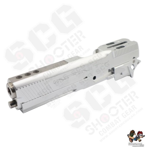 Gunsmith Bros INF Traditional Style Optic Division Slide Kit For Marui TM Hi-Capa GBBP Series (Silver)
