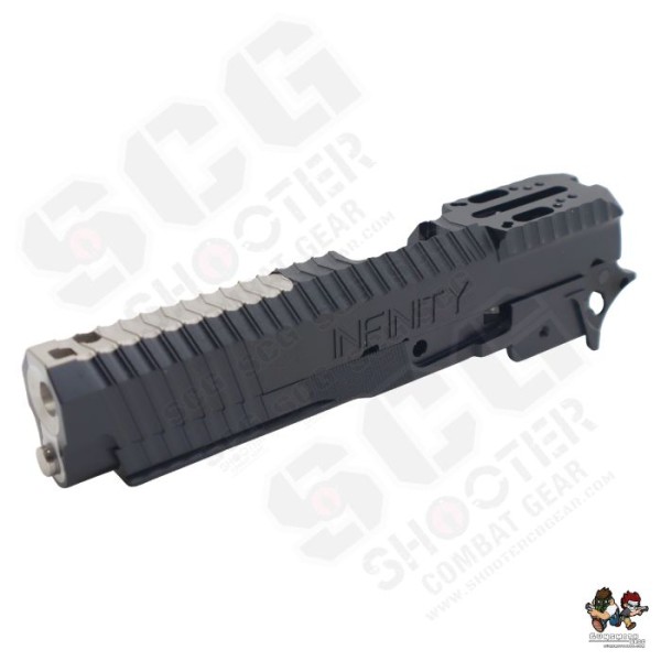 Gunsmith Bros SLOPE Style Standard Optic Division Slide Set For Marui TM Hi-Capa GBBP Series (MODEL B-Black)