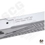 Gunsmith Bros US FLAG Style Standard Optic Division Slide Set For Marui TM Hi-Capa GBBP Series (MODEL C-Silver)
