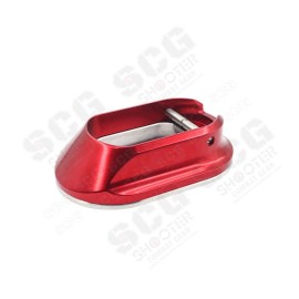 Gunsmith Bros CNC Aluminum LimCat Style Large Size Magwell with Stainless Steel Base For Marui TM Hi-Capa GBBP Series (For Aluminum Grip ) ( Red)