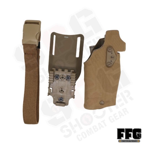 FFG 6354DO Holster for G17 18 with QL Mount and Thigh Strap ( CB )