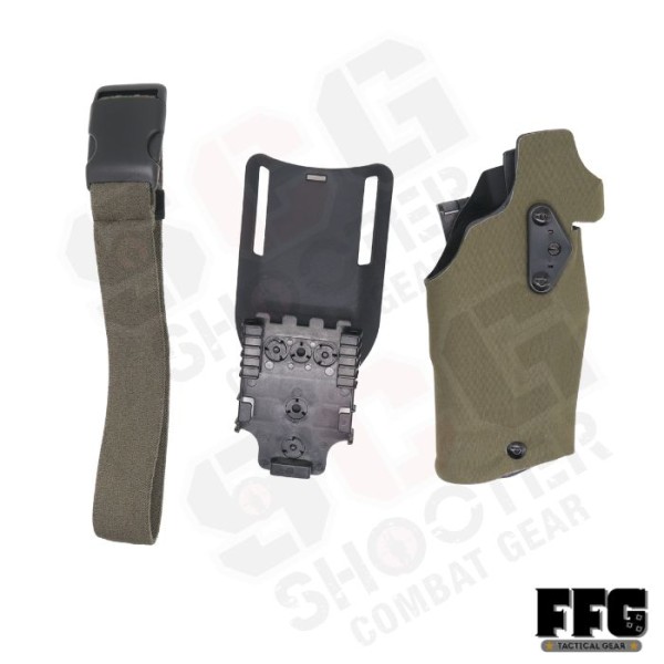 FFG 6354DO Holster for G17 18 with QL Mount and Thigh Strap ( RG )