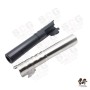 Gunsmith Bros SVP SV Style Stainless Steel Outer Barrel For TM Hi-Capa 4.3 GBBP Airsoft Series (Black/ Silver)