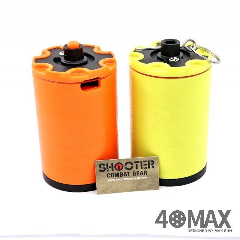 40MAX 6mm BBS Tactical Whirligig Impact Grenade (Orange/ Yellow/ Blue)