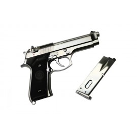 WE Full Metal M9 GBB New System (Full Auto -Silver)